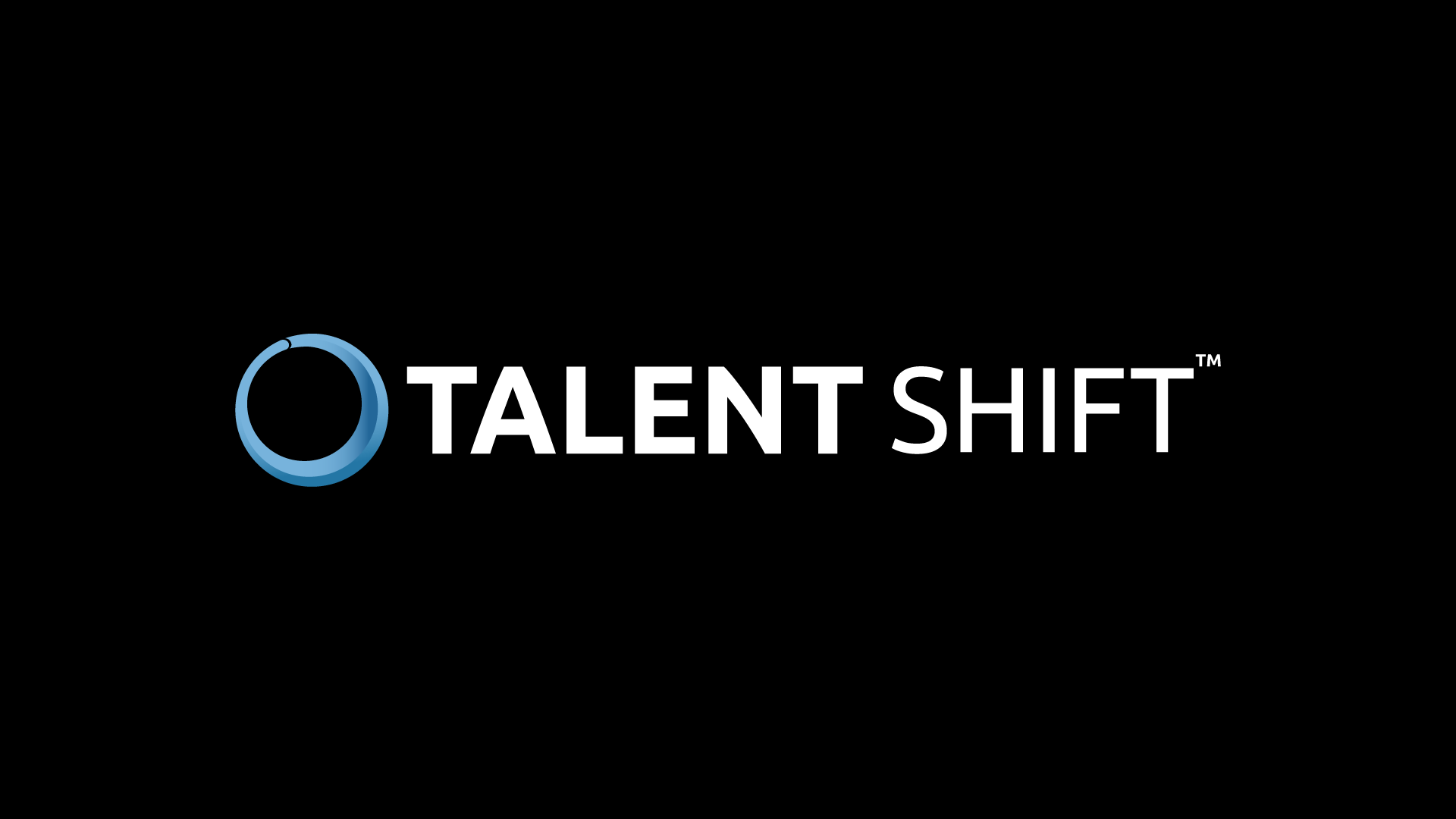 Talent shift logo on black background